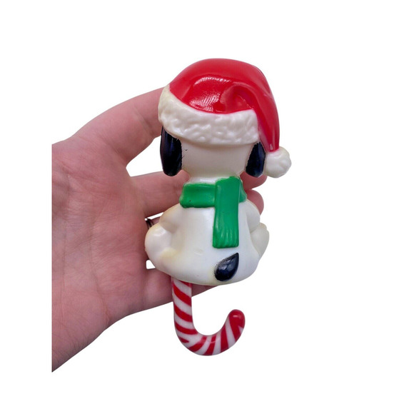 Vintage Snoopy Christmas Stocking Holder Hanger Plastic Retro 1970s 1980s - Picture 7 of 12
